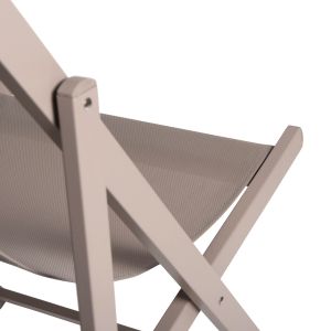 Професионален лаундж стол Kea алуминий и текстилен в цвят шампанско 59,5x102,5x94h Hm5076,03