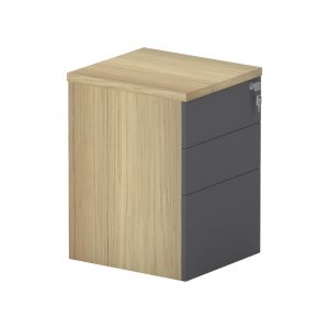 Професионален скрин с 3 чекмеджета Lotus в цвят естествен антрацит 40x44x61см