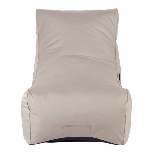 Professional lounger with pouf Otenda in beige color 67x110x65cm