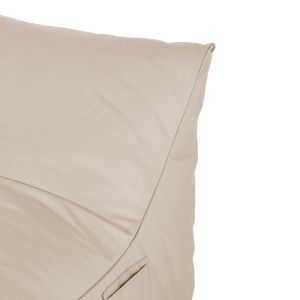Professional lounger with pouf Otenda in beige color 67x110x65cm