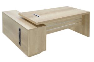 Професионално бюро Executive Minimal от меламин с десен ъгъл 200x170x75cm