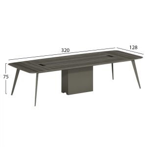 Professional meeting desk Luxseries mocha and ash 320x128x75 Hm2124