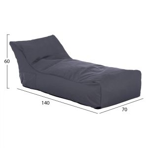 Пуф Alok Hm5806,02 сив с Uv защита 140x70x60hcm