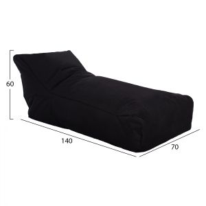 Пуф Alok Hm5806,04 черен с Uv защита 140x70x60hcm