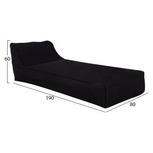 Пуф Tanea Hm5807,04 черен с Uv защита 190x80x60hcm