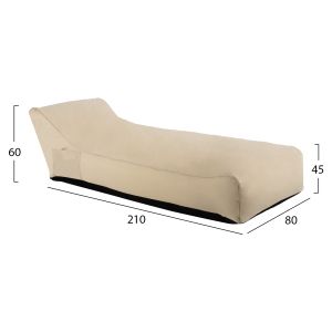 Пуф бежов с Uv защита 210x80x45-60cm Hm5807,01