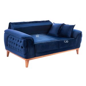 Bennington Trithesio two-seater sofa bed blue Hm3250,18