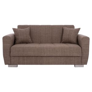 Two-seater sofa bed Hm3241,02 with beige fabric 150x84x88cm