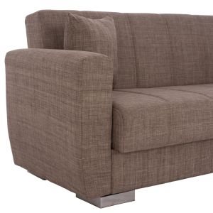 Two-seater sofa bed Hm3241,02 with beige fabric 150x84x88cm