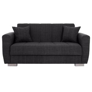 Two-seater sofa bed Hm3241.03 with gray fabric 150x84x88cm