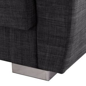 Two-seater sofa bed Hm3241.03 with gray fabric 150x84x88cm