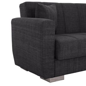 Two-seater sofa bed Hm3241.03 with gray fabric 150x84x88cm