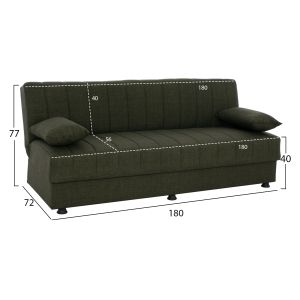 Sofa bed 3 seats Andri green Hm3239.05