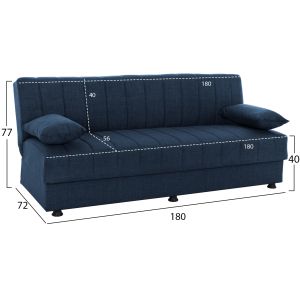 Sofa bed 3 seats Andri blue Hm3239.07