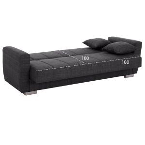 Sofa bed 3 seats gray Hm3240,03