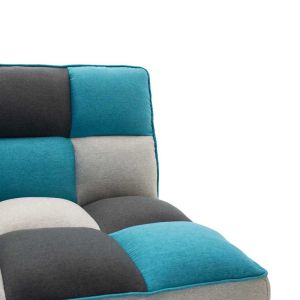 Sofa bed Andy three-seater textile multi-colored fabric