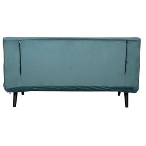 Sofa bed Asma Hm3077,15 two-seater with plush fabric mint color 140x75x89hcm
