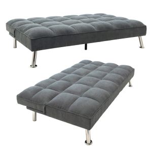 Sofa Bed Rebel With Fabric In Dark Grey Color 189x92x82cm