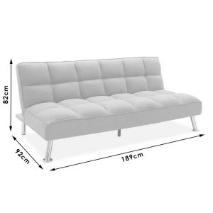 Sofa Bed Rebel With Fabric In Dark Grey Color 189x92x82cm