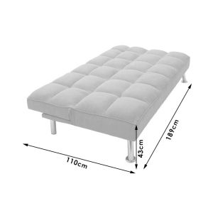 Sofa bed Rebel fabric light gray color