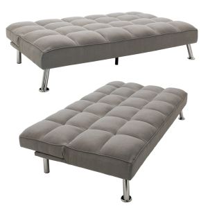 Sofa bed Rebel fabric light gray color