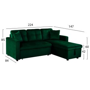 Sofa bed Wayne 224x147x85 Hm3028.13