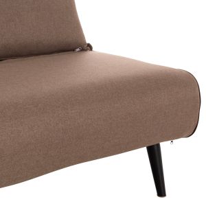 Sofa bed for 2 people Asma Hm3077.07 fabric color dark beige 143x78x84cm.