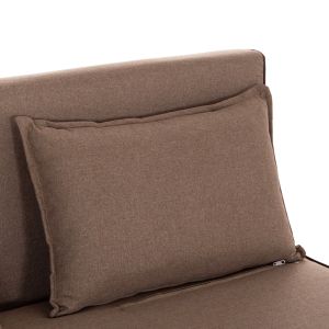 Sofa bed for 2 people Asma Hm3077.07 fabric color dark beige 143x78x84cm.