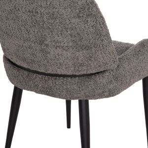 Multi-shaped sofa bed 2-seater Velar Hm3305.01 gray fabric 208x86x85cm.