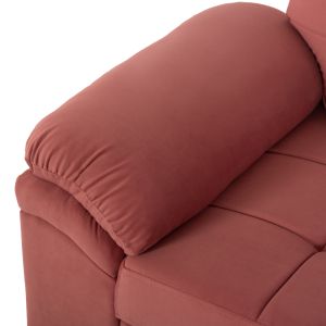 Right-angle sofa bed Jade Hm3144,03r with plush fabric, rose ash color 250x80-180x73-88hcm