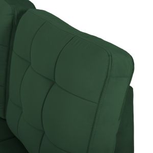 Right-angle sofa bed Jade Hm3144,05r with plush fabric, Cyprus green color 250x80-180x73-88hcm