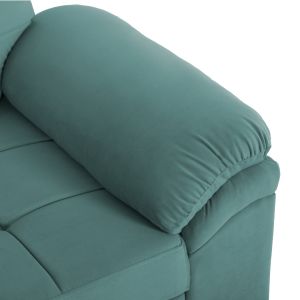 Left corner sofa bed Jade Hm3144,04l with plush fabric, green color 250x80-180x73-88hcm