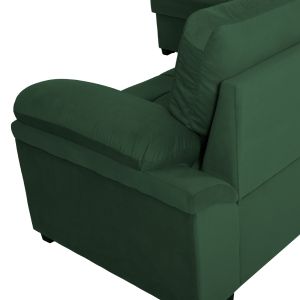 Left corner sofa bed Jade Hm3144,05l with plush fabric Cyprus green 250x80-180x73-88hcm