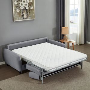 Sofa bed with folding mattress Etudine Hm3311.01 gray fabric 190x98x90cm
