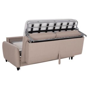 Sofa bed with folding mattress Etudine Hm3311.02 beige fabric 190x98x90cm