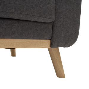Sofa bed Carmelo three-seater, fabric, gray