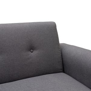 Sofa bed Carmelo three-seater, fabric, gray