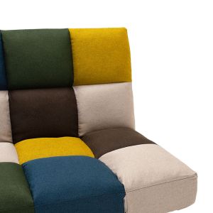 Three-seater sofa bed Freddo multi-colored fabric