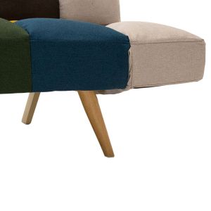 Three-seater sofa bed Freddo multi-colored fabric