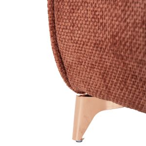 Extendable corner (reversible corner) sofa Mailo, orange fabric-metal legs 300x150x80hcm Hm6071,04