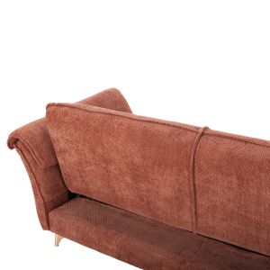 Extendable corner (reversible corner) sofa Mailo, orange fabric-metal legs 300x150x80hcm Hm6071,04