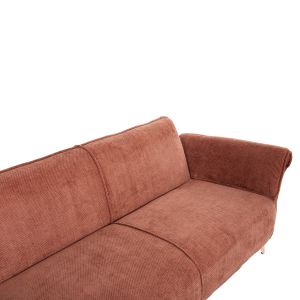 Extendable corner (reversible corner) sofa Mailo, orange fabric-metal legs 300x150x80hcm Hm6071,04