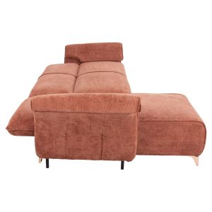 Extendable corner (reversible corner) sofa Mailo, orange fabric-metal legs 300x150x80hcm Hm6071,04