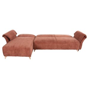 Extendable corner (reversible corner) sofa Mailo, orange fabric-metal legs 300x150x80hcm Hm6071,04
