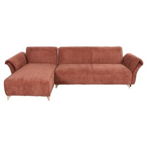 Extendable corner (reversible corner) sofa Mailo, orange fabric-metal legs 300x150x80hcm Hm6071,04