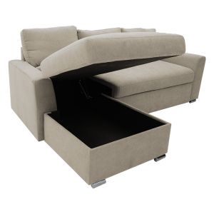 Corner sofa bed Belle beige 236x164x88cm
