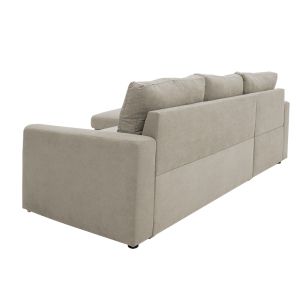 Corner sofa bed Belle beige 236x164x88cm