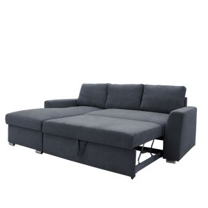 Corner sofa bed Belle anthracite 236x164x88cm