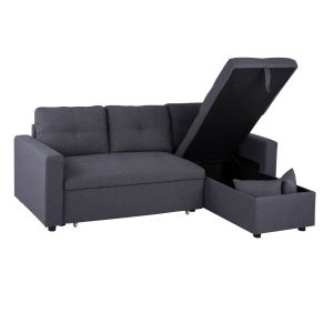 Corner sofa bed Wayne 224x147x85 Hm3028.11 gray textile