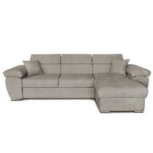 Comy reversible corner sofa bed beige-brown 286x160x75-90cm